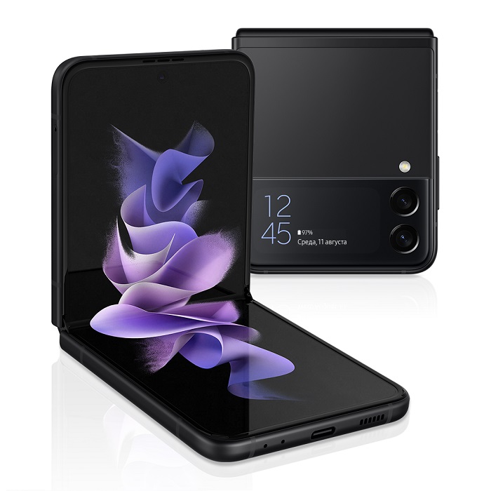 Смартфон Samsung Galaxy Z Flip3 8/128Gb черный RU - фото №1