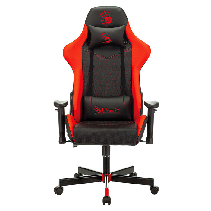 Компьютерное кресло A4Tech Bloody GC-870 игровое, черное/красное - фото №1
