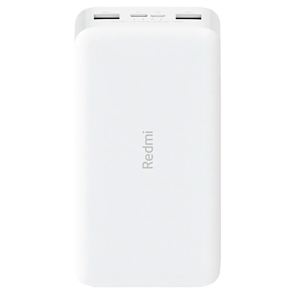 Универсальный внешний аккумулятор Xiaomi Redmi Power Bank Fast Charge 20000, 20000mAh, 2хUSB, белый - фото №1