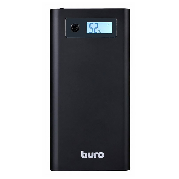 Универсальный внешний аккумулятор Buro RA-16000-3U-LCD, 16000mAh, 3xUSB, черный - фото №1