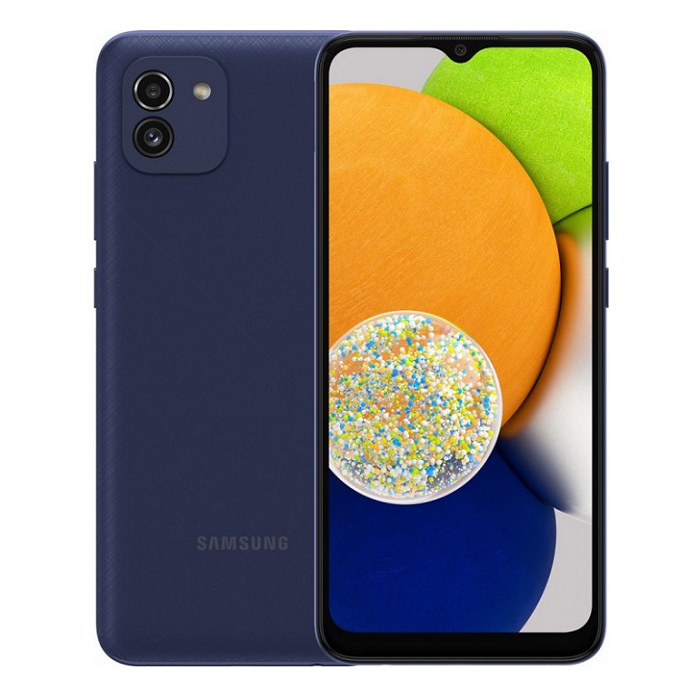 Смартфон Samsung Galaxy A03 4/64Gb синий RU - фото №1