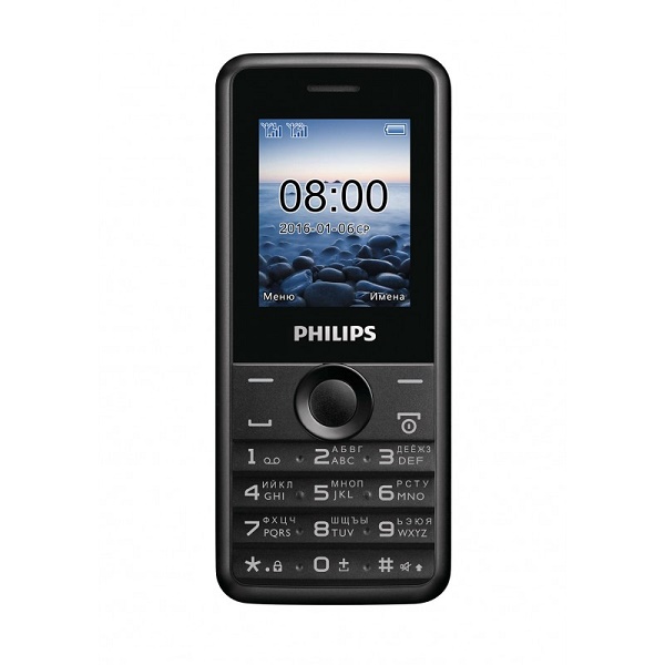 Мобильный телефон Philips Xenium E103, 2sim, черный - фото №1