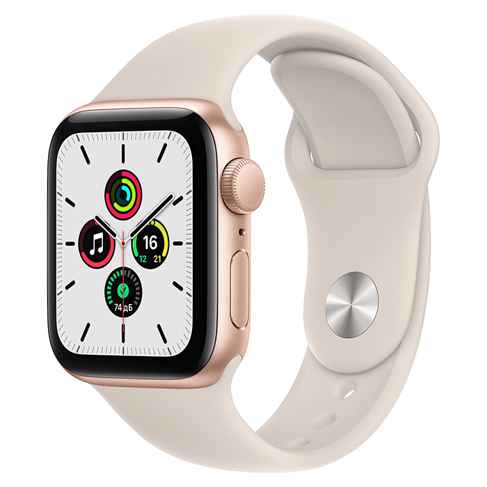 Смарт-часы Apple Watch SE GPS 40mm Aluminum Case with Sport Band золотистый/сияющая звезда - фото №1