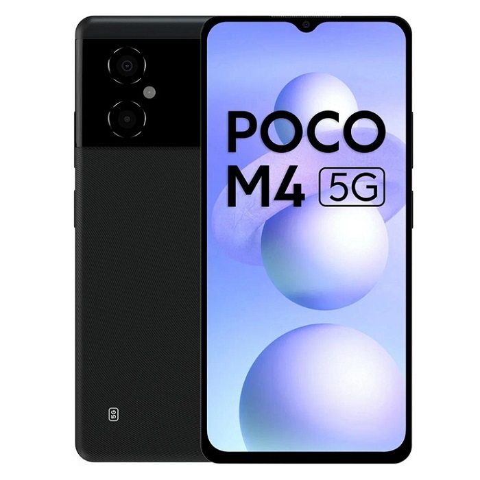 Смартфон Xiaomi Poco M4 5G 4/64Gb NFC черный Global - фото №1
