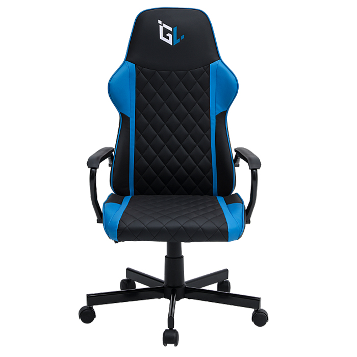 Компьютерное кресло GAMELAB SPIRIT, игровое черное/синее - фото №1